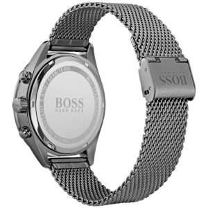 Hugo Boss Men’s Quartz Grey Stainless Steel Grey Dial 42mm Watch 1513637