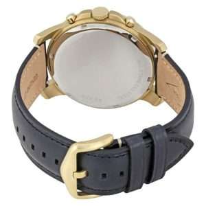Fossil Men’s Quartz Black Leather Strap Cream Dial 44mm Watch FS5272