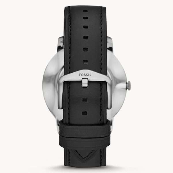 Fossil Men’s Quartz Black Leather Strap Black Dial 44mm Watch FS5497