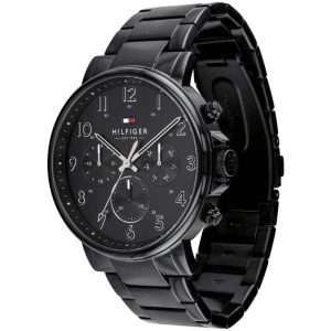 Tommy Hilfiger Men’s Quartz Black Stainless Steel Black Dial 46mm Watch 1710383