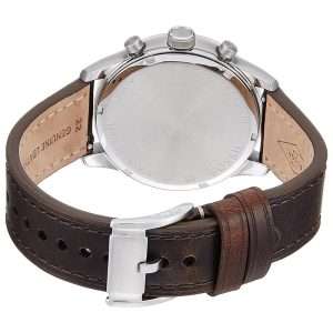 Fossil Men’s Quartz Brown Leather Strap Black Dial 44mm Watch FS5139