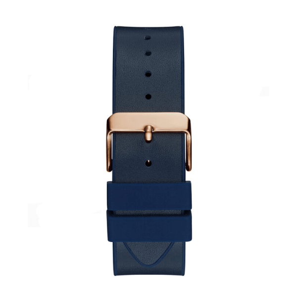 Guess Men’s Quartz Blue Silicone & Leather Strap Blue Dial 43mm Watch GW0202G4 UAE DUBAI AJMAN SHARJAH ABU DHABI RAS AL KHAIMA UMM UL QUWAIN ALAIN FUJAIRAH