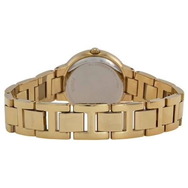 Fossil Women’s Quartz Gold Stainless Steel Silver Dial 30mm Watch ES3283