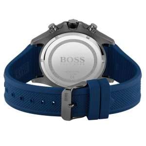 Hugo Boss Men’s Quartz Blue Silicone Strap Blue Dial 46mm Watch 1513821