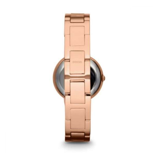 Fossil Women’s Quartz Rose Gold Stainless Steel Silver Dial 30mm Watch ES3284