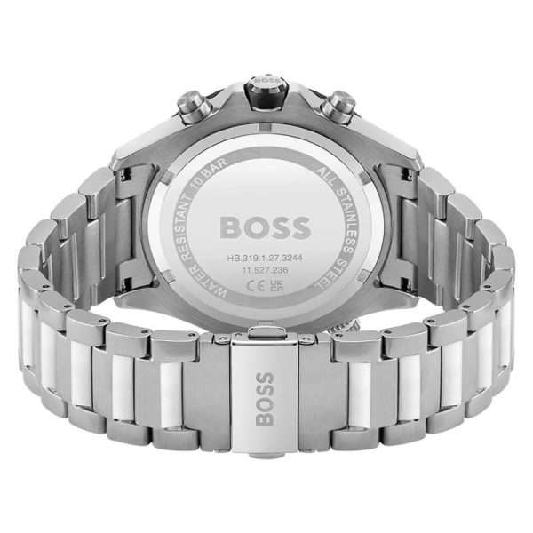 Hugo Boss Men’s Quartz Silver Stainless Steel Green Dial 46mm Watch 1513930