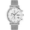 Hugo Boss Men’s Quartz Silver Stainless Steel White Dial 43mm Watch 1513933