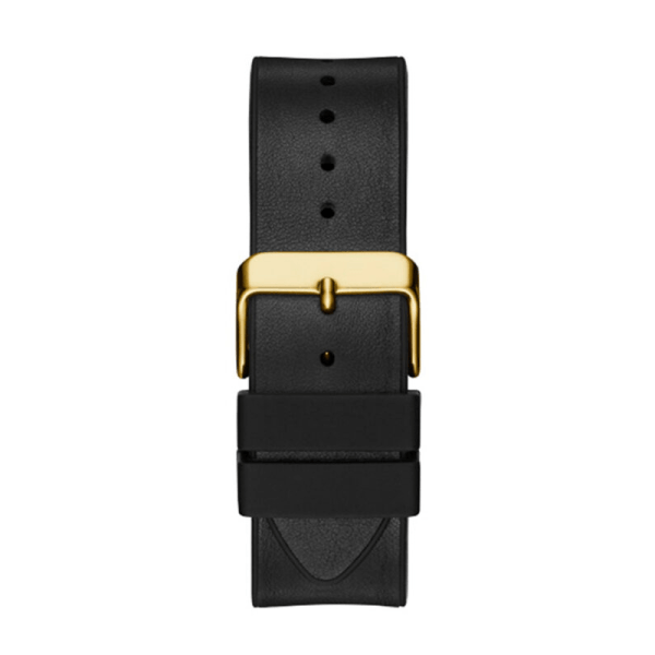 Guess Men’s Quartz Black Silicone & Leather Strap Black Dial 43mm Watch GW0202G1 UAE DUBAI AJMAN SHARJAH ABU DHABI RAS AL KHAIMA UMM UL QUWAIN ALAIN FUJAIRAH