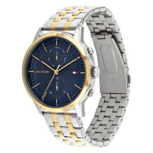 Tommy Hilfiger Men’s Quartz Two Tone Stainless Steel Blue Dial 44mm Watch 1710432