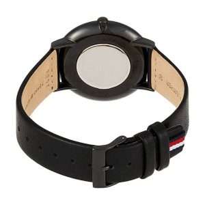 Tommy Hilfiger Men’s Quartz Black Leather Strap Blue Dial 40mm Watch 1791462