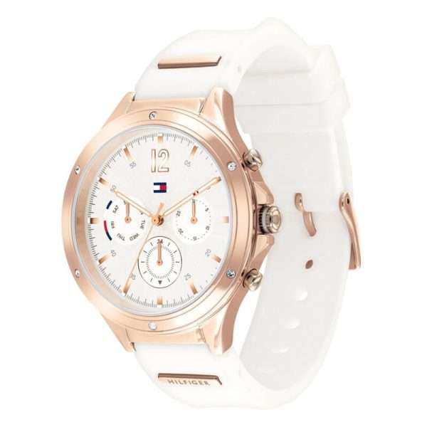 Tommy Hilfiger Women’s Quartz White Silicone Strap White Dial 38mm Watch 1782280