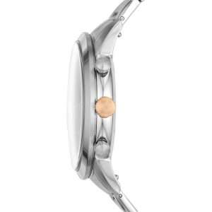 Fossil Men’s Quartz Silver Stainless Steel Grey Dial 44mm Watch FS5407