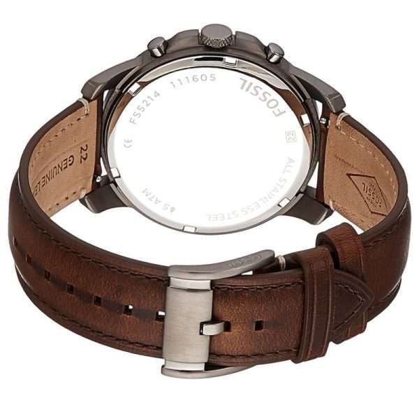 Fossil Men’s Quartz Brown Leather Strap Brown Dial 44mm Watch FS5214