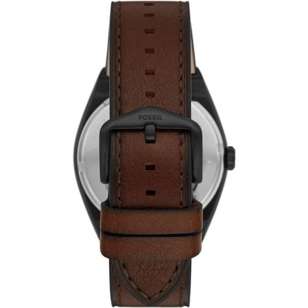 Fossil Men’s Automatic Brown Leather Strap Black Dial 42mm Watch ME3207 UAE DUBAI AJMAN SHARJAH ABU DHABI RAS AL KHAIMA UMM UL QUWAIN ALAIN FUJAIRAH