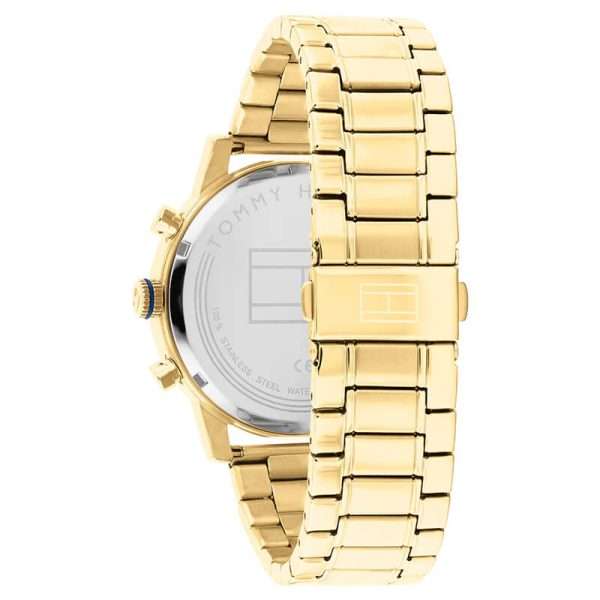 Tommy Hilfiger Men’s Quartz Gold Stainless Steel Blue Dial 44mm Watch 1791880