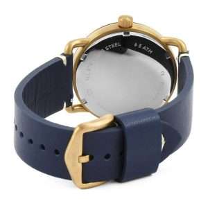 Fossil Men’s Quartz Blue Leather Strap Blue Dial 42mm Watch FS5274