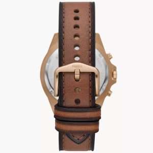 Fossil Men’s Quartz Brown Leather Strap Brown Dial 44mm Watch FS5867