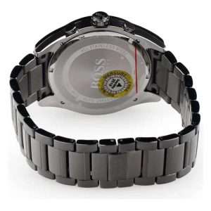 Hugo Boss Men’s Quartz Grey Stainless Steel Grey Dial 44mm Watch 1513364