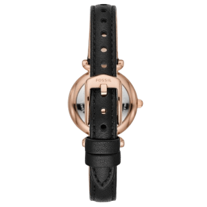 Fossil Women’s Quartz Black Leather Strap Black Dial 28mm Watch ES4700