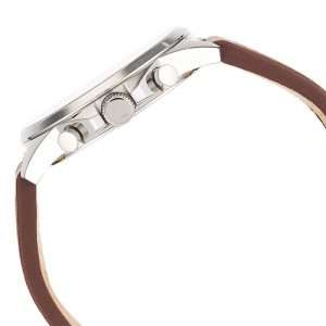 Tommy Hilfiger Men’s Quartz Brown Leather Strap White Dial 46mm Watch 1791274