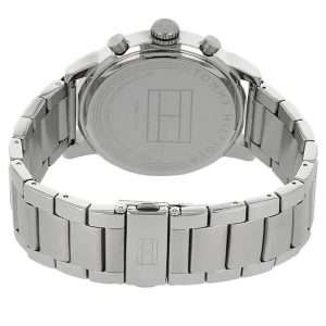 Tommy Hilfiger Men’s Quartz Silver Stainless Steel Black Dial 46mm Watch 1791234