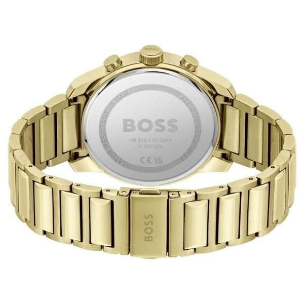 Hugo Boss Men’s Quartz Gold Stainless Steel Black Dial 44mm Watch 1514006 UAE DUBAI AJMAN SHARJAH ABU DHABI RAS AL KHAIMA UMM UL QUWAIN ALAIN FUJAIRAH