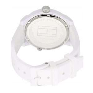 Tommy Hilfiger Men’s Quartz White Silicone Strap White Dial 44mm Watch 1791324