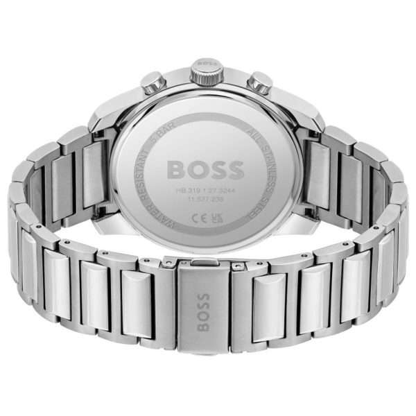 Hugo Boss Men’s Quartz Silver Stainless Steel Red Dial 44mm Watch 1514004 UAE DUBAI AJMAN SHARJAH ABU DHABI RAS AL KHAIMA UMM UL QUWAIN ALAIN FUJAIRAH