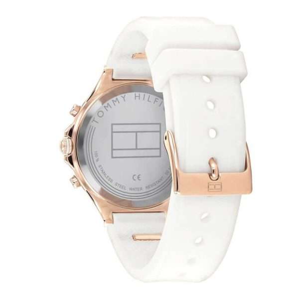 Tommy Hilfiger Women’s Quartz White Silicone Strap White Dial 38mm Watch 1782280