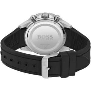 Hugo Boss Men’s Quartz Black Silicone Strap Black Dial 46mm Watch 1513912