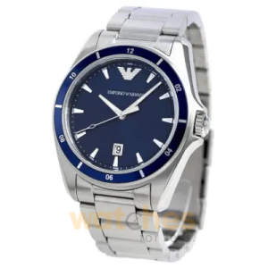Alternative view of Emporio Armani Men’s Quartz Silver Stainless Steel Blue Dial 44mm Watch AR11100