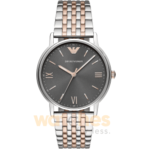 Emporio Armani Men’s Quartz Two Tone Stainless Steel Black Dial 41mm Watch AR11121