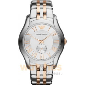 Emporio Armani Men’s Quartz Two Tone Stainless Steel Silver Dial 43mm Watch AR1824