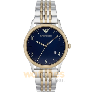 Emporio Armani Men’s Two Tone Stainless Steel Blue Dial 41mm Watch AR1868