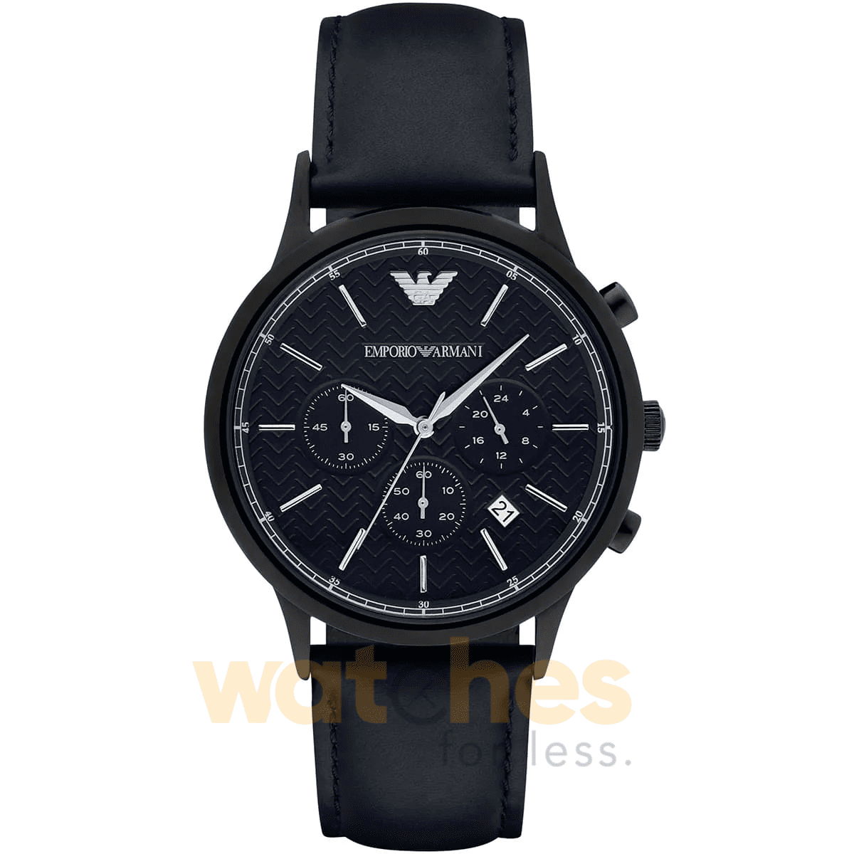 Emporio Armani Men’s Quartz Blue Leather Strap Blue Dial 43mm Watch AR2481