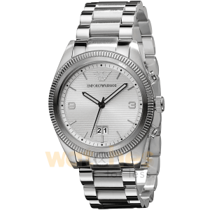 Emporio Armani Men’s Quartz Silver Stainless Steel Silver Dial 42mm Watch AR5894
