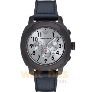 Emporio Armani Men’s Quartz Blue Leather Strap Shade Blue Dial 46mm Watch AR6086
