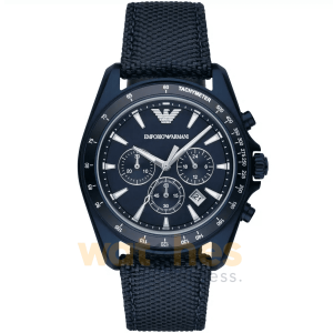 Emporio Armani Men’s Quartz Blue Nylon Blue Dial 44mm Watch AR6132