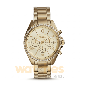 Fossil Women’s Quartz Gold Stainless Steel Beige Dial 40mm Watch BQ1775