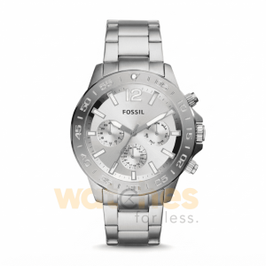 Fossil Men’s Quartz Silver Stainless Steel Silver Dial 45mm Watch BQ2490