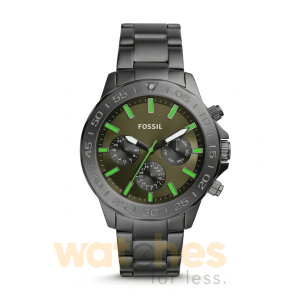Fossil Men’s Quartz Black Stainless Steel Green Dial 45mm Watch BQ2504