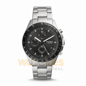 Fossil Men’s Quartz Silver Stainless Steel Black Dial 43mm Watch CH3026