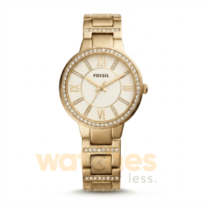 Fossil Women’s Quartz Gold Stainless Steel Silver Dial 30mm Watch ES3283