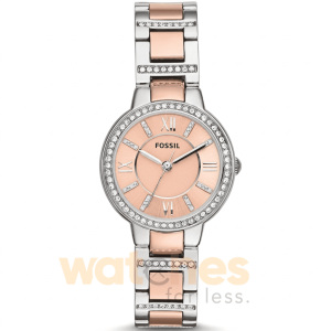 Fossil Women’s Quartz Two Tone Stainless Steel Rose Gold Dial 30mm Watch ES3405