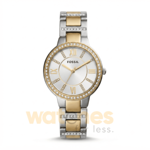 Fossil Women’s Quartz Two Tone Stainless Steel Silver Dial 34mm Watch ES3503