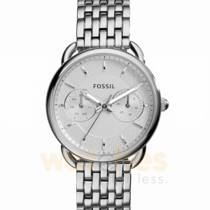 Fossil Women’s Quartz Silver Stainless Steel White Dial 34mm Watch ES3712