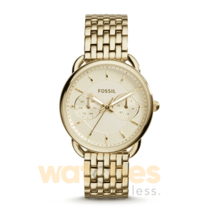Fossil Women’s Quartz Stainless Steel Gold Dial 35mm Watch ES3714