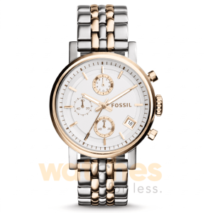 Fossil Women’s Quartz Two-tone Stainless Steel White Dial 38mm Watch ES3746 UAE DUBAI AJMAN SHARJAH ABU DHABI RAS AL KHAIMA UMM UL QUWAIN ALAIN FUJAIRAH