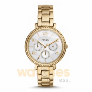 Fossil Women’s Quartz Gold Stainless Steel Mother Of Pearl Dial 36mm Watch ES3756