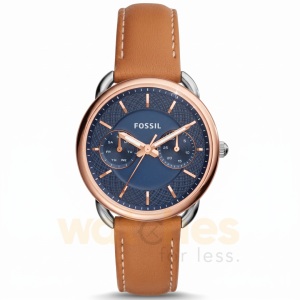 Fossil Women’s Quartz Brown Leather Strap Blue Dial 35mm Watch ES4257